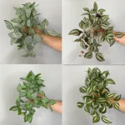 25 厘米人造常春藤盆栽假植物,用於牆壁家庭庭院室內室外裝飾的懸掛盆栽