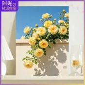 十字繡｜【黃色薔薇花十字繡】2026新款棉綫刺繡 絲綫刺繡 手工十字繡 diy刺繡-需自己繡-商品不含框-101