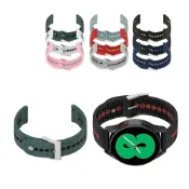(店+)運動矽膠錶帶 適用 ASUS VivoWatch BP HC-A04 錶帶寬度 20mm 雙色手錶 透氣 錶扣式腕帶錶帶 替換帶