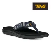 【TEVA】女拖鞋 記憶鞋面 緹花織帶夾腳拖鞋 - Voya Flip 海軍藍 (原廠)