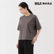 ㊣現貨快出㊣ MUJI無印良品 女涼感圓領寬版短袖T恤 (黑/墨灰)
