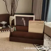 🔥臺灣發貨🔥ins古早風手工木製實木桌麵書架手賬日記本收納盒分格置物架🔥熱賣🔥