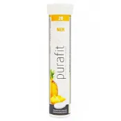 德國 Purafit 柏尹芙 發泡錠 鋅+B群 鳳梨 男性專用 20錠 (PR012) 可搭配40℃以下的溫水