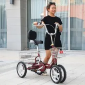 永久三輪車老人腳踏代步便攜小型單車人力成人家用帶貨自行車70-YJ 保售後