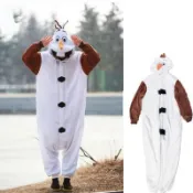 Cosplay 萬聖節衣服 萬聖節服裝 雪寶Cos服裝冰雪奇緣成人裝扮連身衣冬天安娜萬聖節白