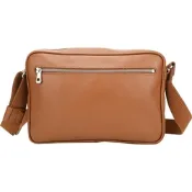 LONGCHAMP Le Foulonne M 荔紋牛皮郵差包(棕色/30CM)