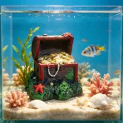 海底仿真百寶箱魚缸裝飾擺件 小魚躲避屋微景觀佈置 安全無毒不傷魚 免換水不掉色 2026新款設計推薦必備