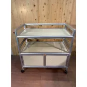 新品 台灣製造MIT 米色石紋 鋁製活動式櫥櫃 電器櫃 餐櫃 碗槽 置物櫃 展示櫃 活動櫃 推車A2786【晶選傢俱】