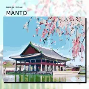釘好內框🔥Manto【台灣製造】DIY數字油畫｜櫻見．景福宮