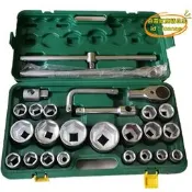 【可開發票】26件重型套筒扳手組套工具機修工具汽修組套六角梅花套筒【满额免運】