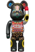 Be@rbrick 庫柏力克熊 BE@RBRICK Lucky Cat Jackpot 400％ 吃角子老虎機 黑招財貓