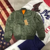 日本產 ma1基礎飛行服夾克 男女工裝軍款夾棉棉衣純色空軍棉服