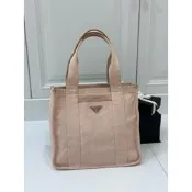 Prada 粉色 丹寧 帆布 牛仔 手提包 肩背包 沙灘包 購物包