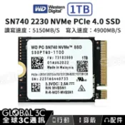 全球3C通訊 【4%點數】台灣現貨保固 [1TB] WD PC SN740 NVMe 2230 SSD GPD WIN Max2 steam deck