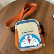 全球選品1館 生活百貨 日系卡通可愛時尚單肩斜後背包藍貓貓大容量單肩通勤百搭輕便斜後背包