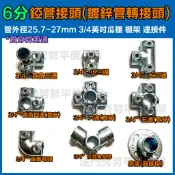 [台灣現貨] 6分 3/4英吋 管接頭 錏管接頭 鍍鋅接頭 錏管 鋼管連接件 管外徑27mm 瓜棚 棚架