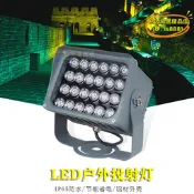 【優選】9w大功率聚光燈24w方形投射燈戶外泛光燈防水燈具led投光燈