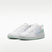 【NIKE 耐吉】運動鞋 休閒鞋 中大童鞋 女鞋 COURT BOROUGH LOW FADE GS 低筒 白色 (IQ6529100)