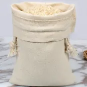 麻布袋15x20CM 棉布束口袋 拉繩袋 收納袋 咖啡豆袋 禮品袋 米袋 台灣現貨【DE391】