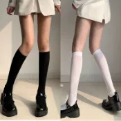 🔥買10送1🔥 絲襪 襪子女 絲襪女 中筒襪 黑絲襪 薄款夏季 jk 小腿襪 長筒襪 過膝襪 瘦腿襪 百搭 美腿絲襪