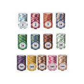 (店+)遊戲籌碼 皇冠籌碼 (德州撲克籌碼 籌碼組 德州撲克 麻將 百家樂 高質感 大老二)