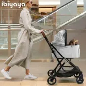 🔥新品上市🔥ibiyaya寵物推車外出輕便可摺疊小狗狗推車遛狗遛貓咪專用FS2511速收小寵分離式寵物(銀霧灰/草綠)