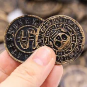臺灣熱銷海盜金幣道具兒童獎勵玩具阿茲特克金幣遊戲籌碼萬聖節舞臺裝飾品