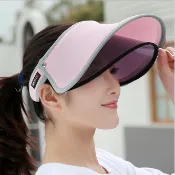 范冰冰同款遮陽帽  鏡片款 韓流美膚太陽帽 夏季女防曬帽 空頂帽 紫外線 UV 腳踏車 外出 踏青 造勢 演唱會