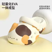 可愛三花貓爪洞洞鞋女居家情侶外穿足弓支撐厚底防滑兒童洞洞拖鞋