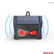 戶外動物驅趕器太陽能超音波驅狗器防水驅鳥器可充電驅鼠器 內置鋰電池 059黑色