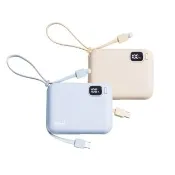 【E-books】E-PCB271 自帶雙線LED數顯20W快充版行動電源(台灣製造/10000mAh/本體標示37Wh)