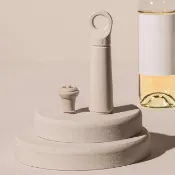 【HOTAI購】【Vacu Vin】Loop抽真空器+酒瓶塞(象牙白) | 紅酒塞 真空瓶塞 保鮮瓶塞 葡萄酒塞