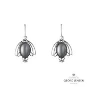 【Georg Jensen 喬治傑生】2027 Heritage 耳環 (氧化純銀 灰色月光石)
