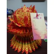 客製-精緻壽生紙蓮花含座6只一套