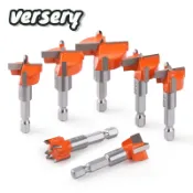 Versery 16-35mm 碳化鎢木鉸鏈鑽孔鑽頭 Forstner 孔鋸刀,帶 1/4 六角柄,用於塑料木材