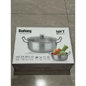 Dashiang極厚雙耳美味湯鍋 22CM/3.2公升 SUS420不鏽鋼 DS-B92-22 (全新品)MIT台灣製造