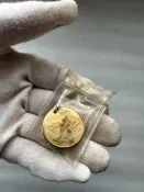 中國造幣公司 1986年第一輪生肖虎 母子虎 鑰匙圈鑰匙扣 3# 1個 原封 稍氧化.Y