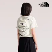 【The North Face 官方旗艦】北面男女款米白色DWR防潑水休閒後背包｜52SWROU 筆電包/登山包