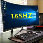 美少女趣集鋪 32英寸曲面顯示器臺式電腦34電競PS4游戲2K高清144HZ大帶魚屏幕27{鑫弘-3C數碼}可開發票