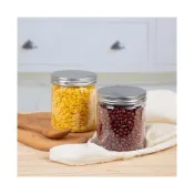 (店+)嚴選SHOP 1入 銀蓋塑料罐 罐裝蛋糕盒 透明食品罐 餅乾罐 PET包裝瓶 儲物罐 密封罐 餅乾盒密封罐 S043