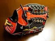 {圓圓小舖}全新日製硬式美津濃金標mizuno pro order棒壘球手套訂做訂製外野T網耕作鈴木一朗紅黑色IBE凸標