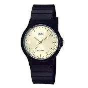 【CASIO 卡西歐】CASIO卡西歐 百搭簡單新生活時尚腕錶-金面/釘字-MQ-24-9E