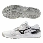 【MIZUNO 美津濃】排球鞋 羽球鞋 男鞋 女鞋 運動鞋 緩震 CYCLONE SPEED 白黑 V1GA258059