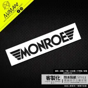 客製化【 MONROE 造型字樣 車貼】轉印貼 車貼 可貼安全帽行李箱或汽車重機車車殼及玻璃上