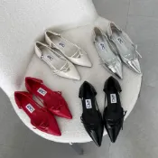 (店+)👠正韓新款｜4色尖頭側蝴蝶結鏤空平底鞋・氣質淑女鞋・春夏百搭款｜韓國代購・免運〃HITOMI〃
