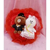 💓 結婚用品💓熊大兔兔  車頭綵  新娘禮車 💓男方結婚用品  訂婚用品  💓車頭彩  車把花