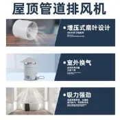 【3C驗證】九葉風屋頂管道風機室外樓頂防雨160排氣扇戶外110PVC管強力增壓電風扇 落地扇 吊扇 壁扇 工業風扇
