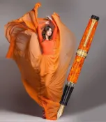 [ 筆來筆趣Pen101]  義大利🇮🇹Aurora Optima Orange 太陽花 14K 鋼筆
