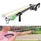台灣工廠直出 貓頭鷹彈弓 扁皮筋 扁兩用 滑膛彈弓 自動卡扣桿 2節伸縮 射魚竿 撐竿彈弓 強力彈弓 彈弓槍