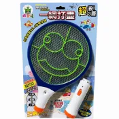 雙截式電蚊拍 充電式捕蚊拍【預防登革熱】憤怒蛙 EM211 3層電網 電蚊拍 電蚊拍 密網捕蚊 有效抓蚊